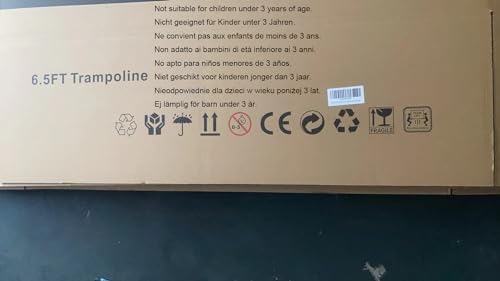 6.5Ft 7-in-1 Rectangle Trampoline for Kids with Climb, Slide, Swing Birthday Gift for Girls and Boys Age 1-10 6.5Ft 7-in