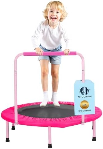 VEVOR 3FT Foldable Trampoline for Toddlers: Recreational Gift, Indoor/Outdoor, Foam Handle, 36" Diameter