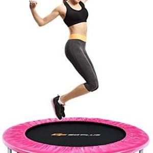 Goplus Mini Trampoline, Foldable 36"/38" Rebounder for Adults, Portable Fitness Trampoline for Home and Outdoor Workout,
