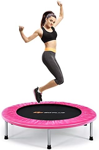 Goplus Mini Trampoline, Foldable 36"/38" Rebounder for Adults, Portable Fitness Trampoline for Home and Outdoor Workout,