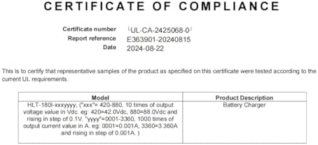 Hyleton UL Certified 5|6V 2A Fast Electric Bicycle Charger, Lithium Battery Scooter Charger, Three-in-one Plug, DC|5mm/|