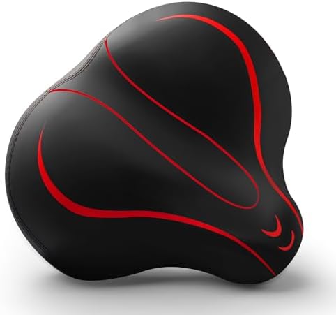 Xmifer Comfortable Bike Seat - Waterproof Leather with Memory Foam - Universal Replacement Bicycle Saddle - Men/Women -