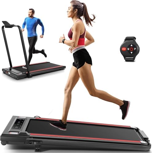ANCHEER 7.5MPH Under Desk Treadmill for Home/Gym/Office | ANCHEER 2s Folding Compact Treadmill with Incline and LED Tou