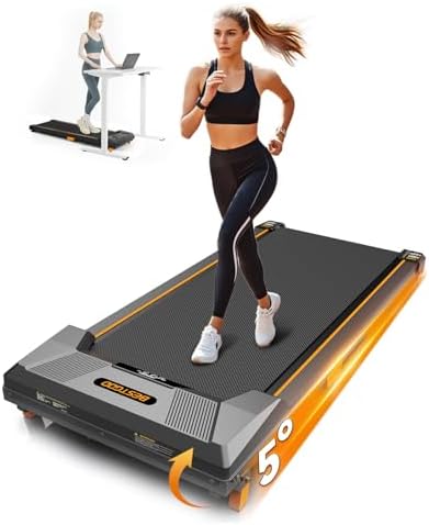 BestGod Incline Under Desk Treadmill - Portable, |5HP, 330lbs Capacity, Perfect for Home and Office Use, Compact Design