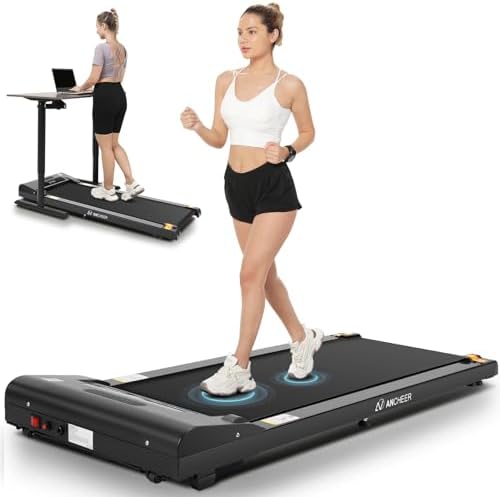 ANCHEER Portable Under Desk Treadmill for Home Office Workout | 300lb Capacity |5HP Portable Treadmill for Home Gym | C