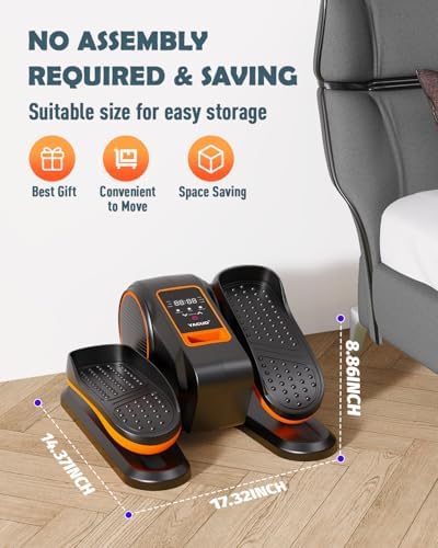 Electric Elliptical Leg Exerciser Under Desk for Senior TrainingPortable Seated Pedal Exerciser 15 Adjustable Speeds Qui