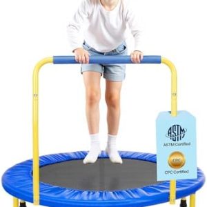 VEVOR 3FT Foldable Trampoline for Toddlers: Recreational Gift, Indoor/Outdoor, Foam Handle, 36" Diameter