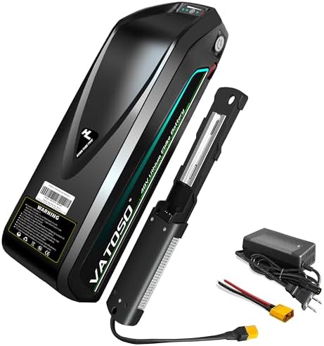 48V Lithium Ebike Battery, 12Ah/16Ah/20Ah, w/ 30A BMS, for 100W-1500W Electric Bicycles & E-Motorcycles, Includes 2A Cha