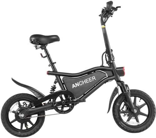 ANCHEER Foldable Electric Bike for Adults, 14" Electric Bikes, UL2849 Compliant, 374Wh Ebike, 20MPH | ANCHEER 14" Folda