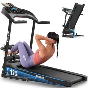 ANCHEER 2025 Upgrade Foldable Treadmill |5HP for Home Use
| ANCHEER Portable Treadmill with Sit Up Bench and Incline fo