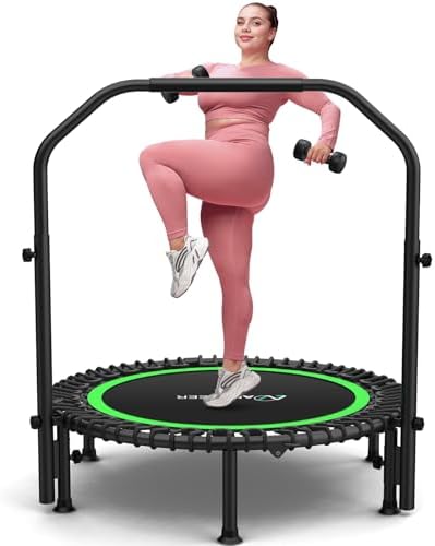 ANCHEER 40"/48" Foldable Rebounder Trampoline for Adults/Kids - Indoor & Outdoor Fun Exercise Equipment with Safety Fea