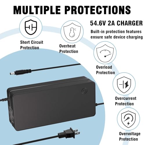 5|6V 2A Universal Electric Bike Charger Compatible with 48V Lithium Battery - Perfect for Ebike, One Wheel, and Electri - Image 6