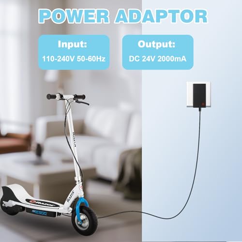 Razor MX350 Dirt Bike Charger E100 E175 E200 E200S E300 E300S E500 24V 2000mA Replacement
Razor Electric Scooter Charg - Image 7