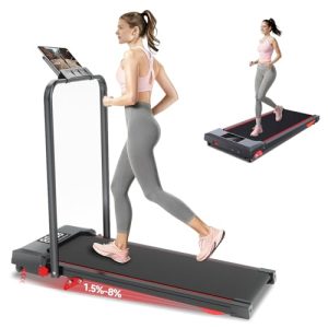 3 in 1 Under Desk Treadmill with Handle Bar for Home Office LED DisplayPortable Treadmills with Hiking Mode and Remote C