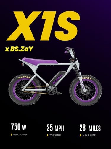 MACFOX X1S 2025 Ebike for Adults: Class-3 750W Electric Bike, 38-56 Miles Range, 25 MPH Max Speed, City/School Commuting