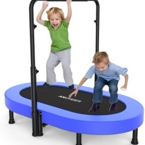 ANCHEER 56" Double Mini Trampoline for Kids, Max Load 220lbs, Fun for Indoor/Outdoor