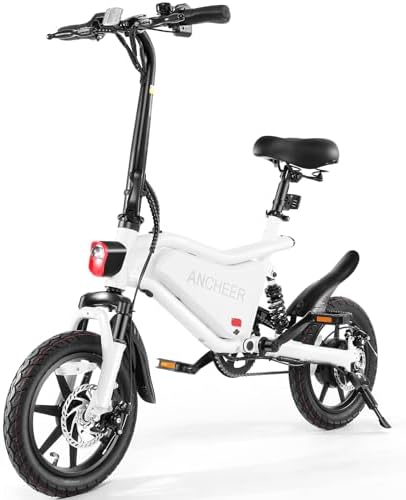 ANCHEER Foldable Electric Bike for Adults, 14" Electric Bikes, UL2849 Compliant, 374Wh Ebike, 20MPH | ANCHEER 14" Folda