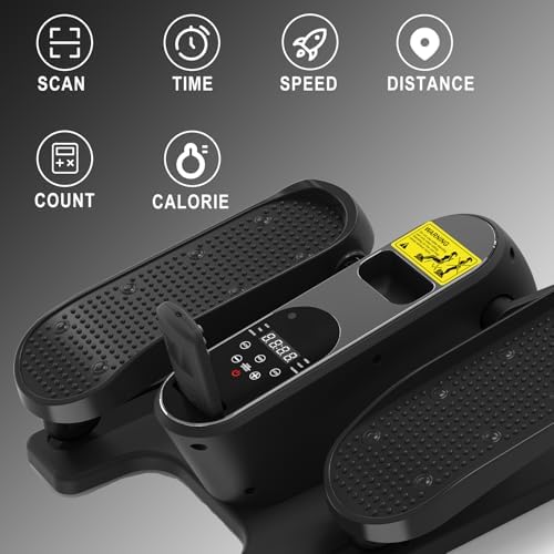 Electric Seated Pedal Exerciser for Seniors with 12 Adjustable Speeds and Remote Control 2-mini Elliptical Leg Exerciser