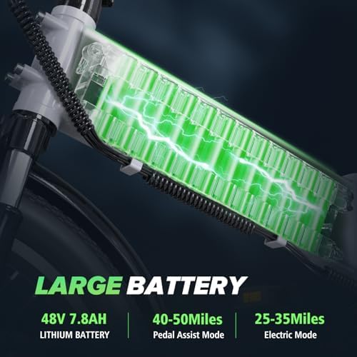 Isinwheel 500W Electric Bike for Adults 280.8Wh Battery Smart Uphill Folding Ebike 14"/16" Adults Teens