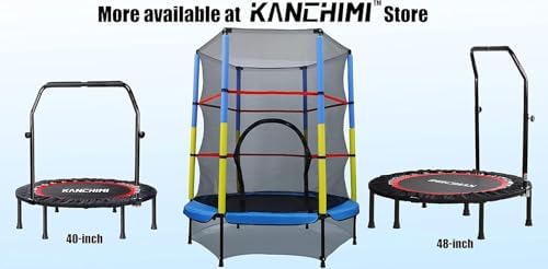 Kanchimi 48" Folding Mini Fitness Trampoline for Home Workout, Max Load 330lbs Kanchimi 40" Folding Mini Rebounder Tra