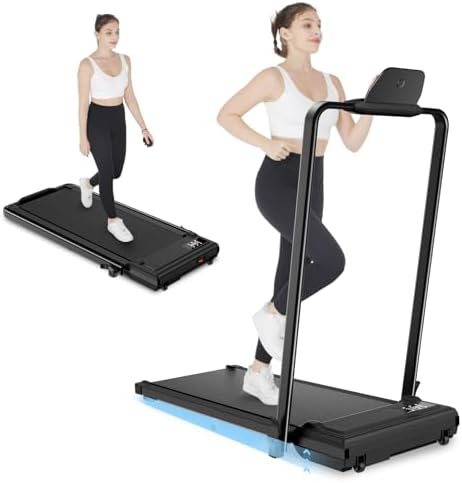 ANCHEER Quiet Portable Foldable Treadmill, |0HP, 12% Incline, 2S Folding, Under Desk Usage for Home Workout, LED Display
