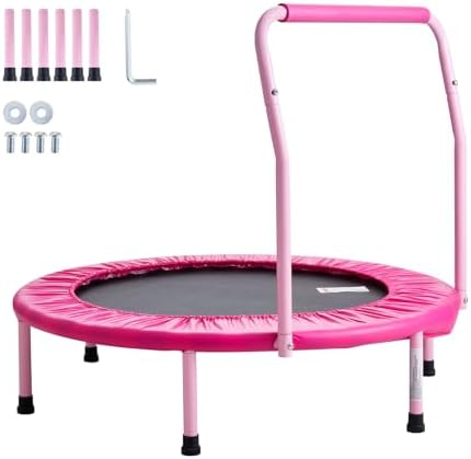 VEVOR 3FT Foldable Trampoline for Toddlers: Recreational Gift, Indoor/Outdoor, Foam Handle, 36" Diameter