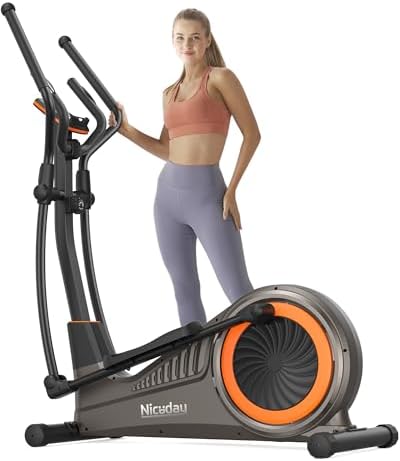 Niceday Hyper-Quiet Elliptical Machine for Home Exercise | Niceday 15.5IN & 20IN Stride Elliptical Trainer for Home | N