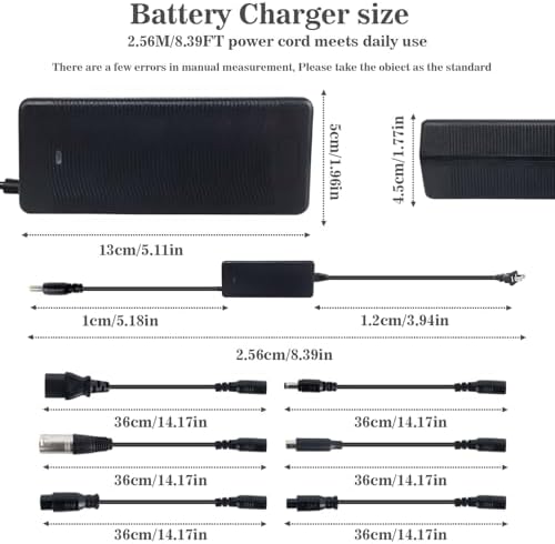 Electrict Bike Charger 5|6V 48V Lithium Batterycompatible with RazorGotrax Ninebot Swagtron Jetson Segway Hiboy AC120V I