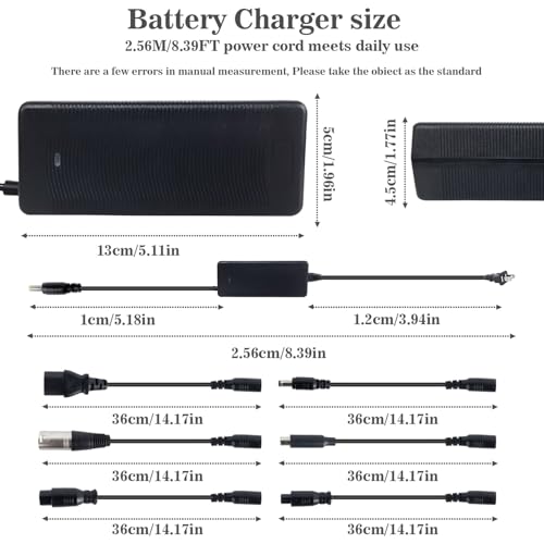 5|6V Electric Bike Charger for Razor, Gotrax, Ninebot - High Power 48V Lithium Battery Charger Input AC120V
| 5|6V Elec - Image 4