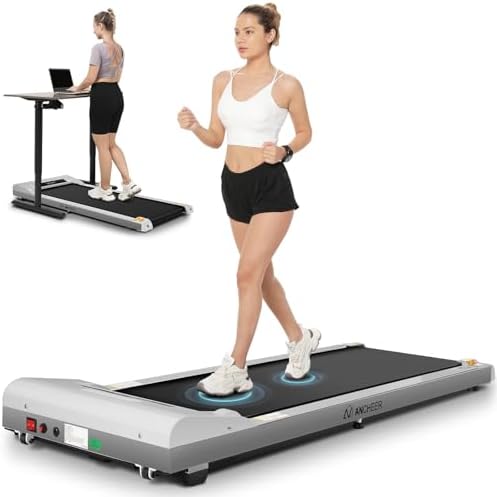 ANCHEER Portable Under Desk Treadmill for Home Office Workout | 300lb Capacity |5HP Portable Treadmill for Home Gym | C