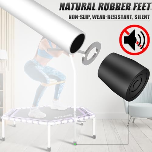 NEWAN Silent Fitness Trampoline for Adults - 48" Diameter with Adjustable Handle Bar and Max Capacity 330 lbs | NEWAN A