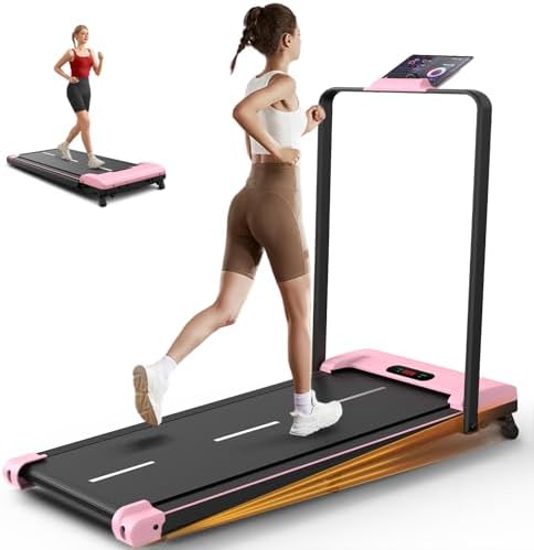 ANCHEER Portable Folding Treadmill with LED Screen & Remote Control - For Home Gym or Office - 12% Incline 2-in-1 Foldab
