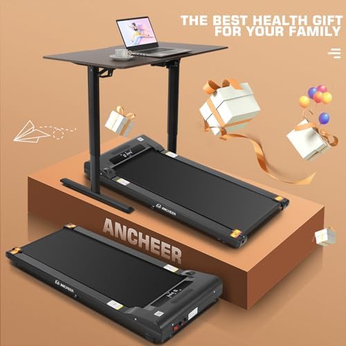 ANCHEER Portable Under Desk Treadmill for Home Office Workout | 300lb Capacity |5HP Portable Treadmill for Home Gym | C