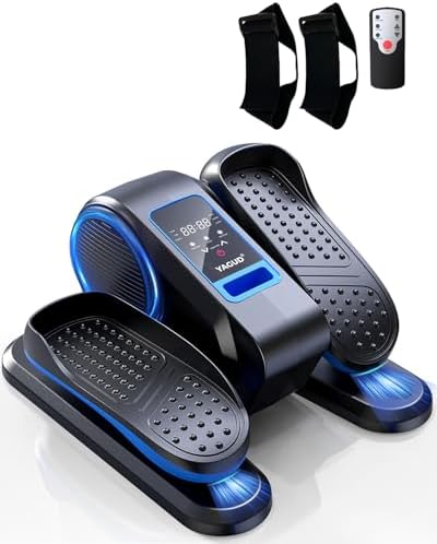 Electric Elliptical Leg Exerciser Under Desk for Senior TrainingPortable Seated Pedal Exerciser 15 Adjustable Speeds Qui