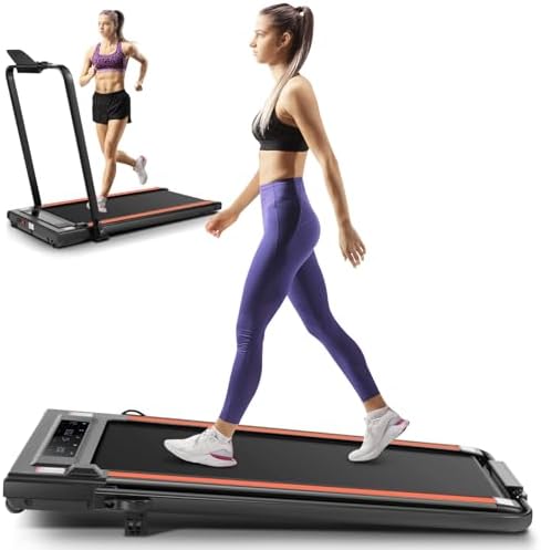 ANCHEER Portable Folding Treadmill with LED Screen & Remote Control - For Home Gym or Office - 12% Incline 2-in-1 Foldab