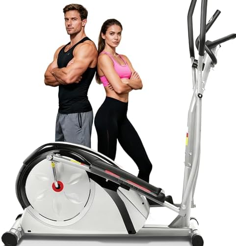 Hyper-Quiet Magnetic Elliptical Machine for Home Fitness | Home Elliptical Trainer with 500LBS Resistance | Quiet Ellip