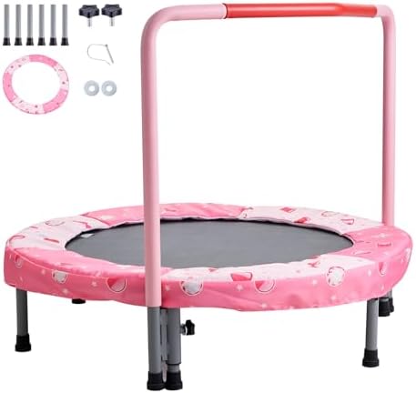 VEVOR 3FT Foldable Trampoline for Toddlers: Recreational Gift, Indoor/Outdoor, Foam Handle, 36" Diameter