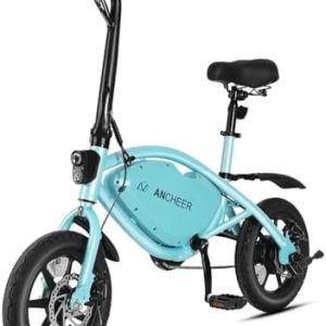 ANCHEER 14" Folding Electric Bike for Adults and Teens, 20MPH Ebike with 350W Motor[Peak 500W] | ANCHEER 14" Folding El