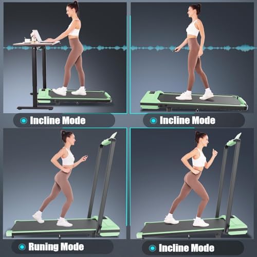 Portable folding treadmill with incline walking pad for office use -Under desk treadmill - 4-in-1 running machine
