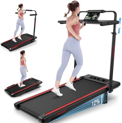 ANCHEER Walking Desk Treadmill for Home Workouts 12% Incline & Adjustable Height, Desk Workstation, 300lb Capacity, Fold - Image 17