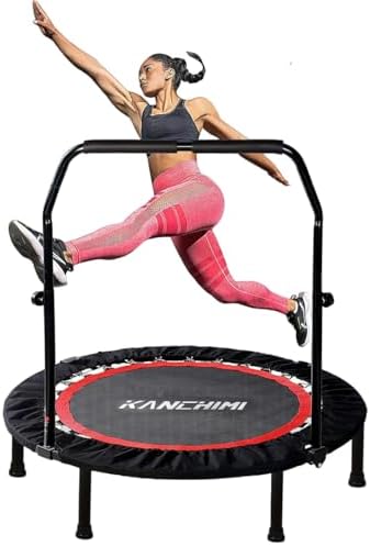 Kanchimi 48" Folding Mini Fitness Trampoline for Home Workout, Max Load 330lbs Kanchimi 40" Folding Mini Rebounder Tra