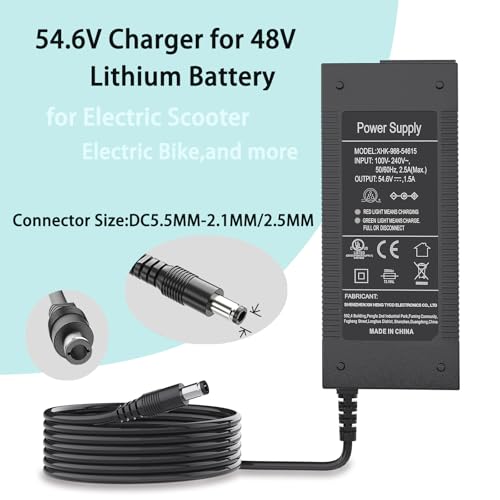 UL Certified 5|6V Ebike Charger for Lithium Battery, Perfect for 48V Ebikes
| UL Certified 5|6V Electric Bike Charger, - Image 2