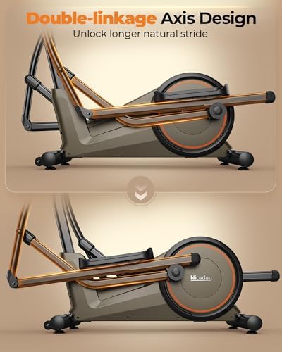 Niceday Hyper-Quiet Elliptical Machine for Home Exercise | Niceday 15.5IN & 20IN Stride Elliptical Trainer for Home | N