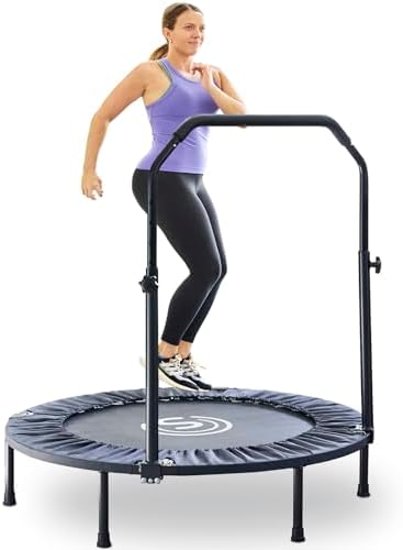Skywalker Trampolines 40" Foldable Fitness Trampoline, Adult Fitness Rebounder, Indoor and Outdoor, 6 Level Adjustable F