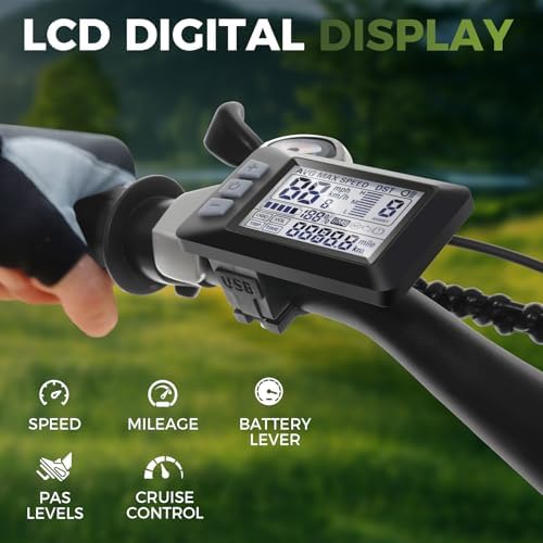 ANCHEER Adult Peak 750W Ebike 3 Hours Fast Charge 60 Miles Electric Bicycle 27.5 Hummer Mountain Bike LCD Display 21/24