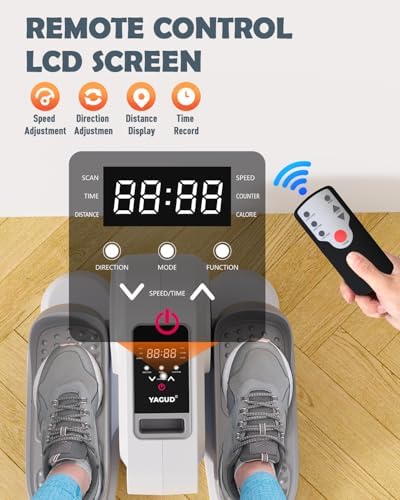 Electric Elliptical Leg Exerciser Under Desk for Senior TrainingPortable Seated Pedal Exerciser 15 Adjustable Speeds Qui