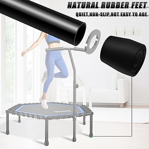 NEWAN Silent Fitness Trampoline for Adults - 48" Diameter with Adjustable Handle Bar and Max Capacity 330 lbs | NEWAN A
