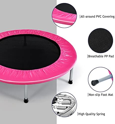 Giantex 36" Folding Mini Trampoline for Adults and Kids, Portable and Compact for Home Gym, Max Load 330lbs, Foldable |