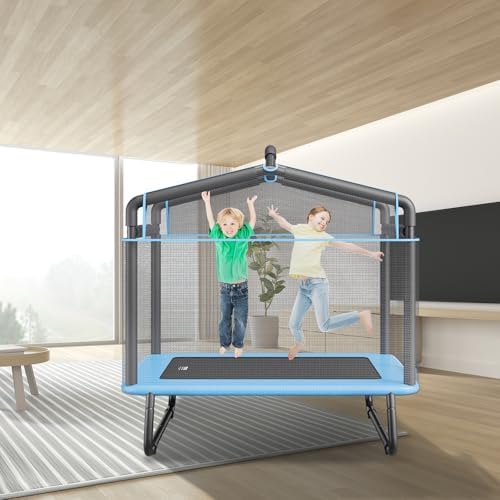 VEVOR 6FT Trampoline 72" Indoor/Outdoor Trampoline, Safety Enclosure Net, Gymnastics Bar - Image 8