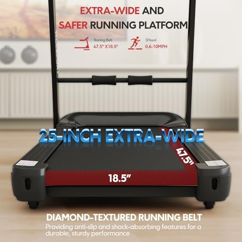 Treadmill with Incline for Home Office | 3 in 1 Under Desk Workstation | |5HP Foldable Compact Treadmills with Remote Co